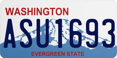WA license plate ASU1693