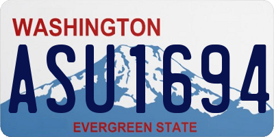 WA license plate ASU1694
