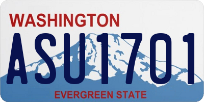 WA license plate ASU1701