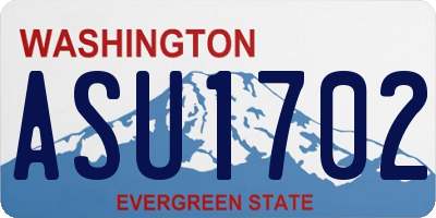 WA license plate ASU1702