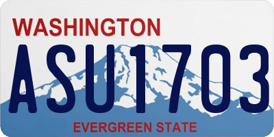 WA license plate ASU1703