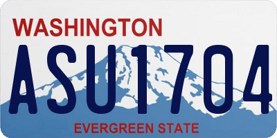 WA license plate ASU1704