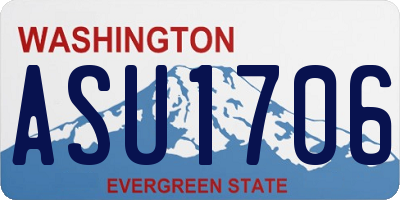 WA license plate ASU1706