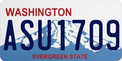 WA license plate ASU1709