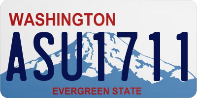 WA license plate ASU1711