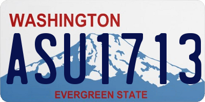 WA license plate ASU1713