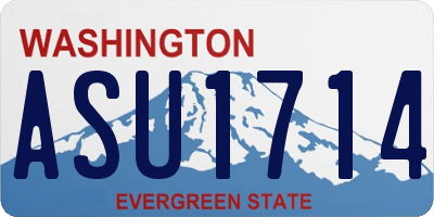 WA license plate ASU1714