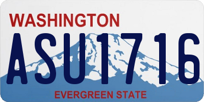 WA license plate ASU1716
