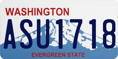 WA license plate ASU1718