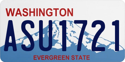 WA license plate ASU1721