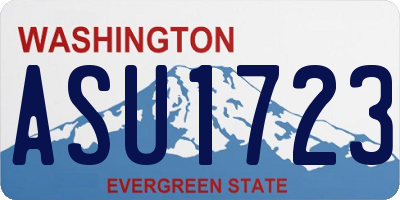 WA license plate ASU1723