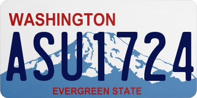 WA license plate ASU1724