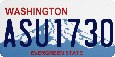 WA license plate ASU1730