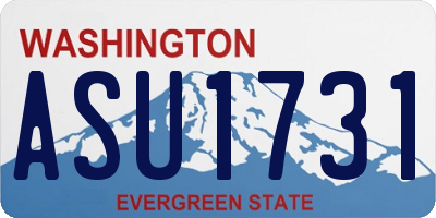 WA license plate ASU1731