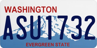 WA license plate ASU1732