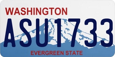 WA license plate ASU1733