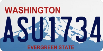 WA license plate ASU1734