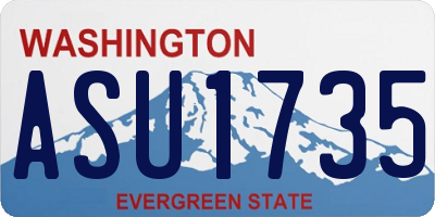 WA license plate ASU1735