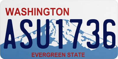 WA license plate ASU1736