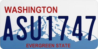 WA license plate ASU1747