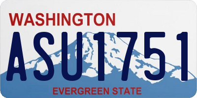 WA license plate ASU1751