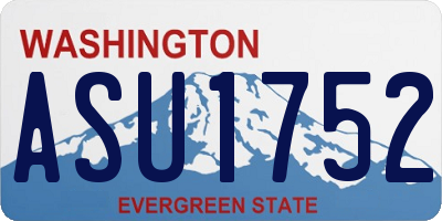 WA license plate ASU1752