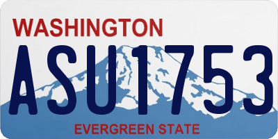 WA license plate ASU1753