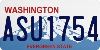 WA license plate ASU1754
