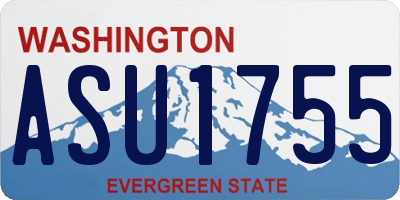 WA license plate ASU1755