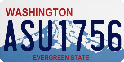 WA license plate ASU1756