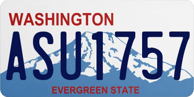 WA license plate ASU1757