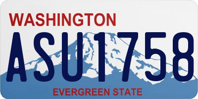 WA license plate ASU1758