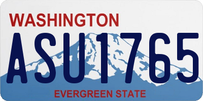 WA license plate ASU1765