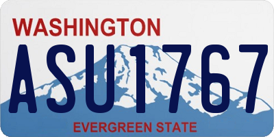 WA license plate ASU1767