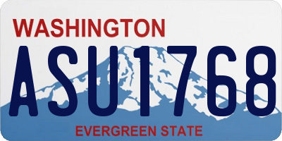 WA license plate ASU1768