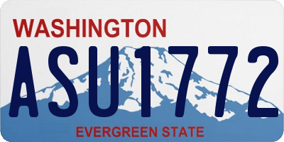 WA license plate ASU1772