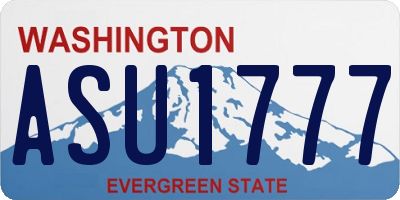 WA license plate ASU1777