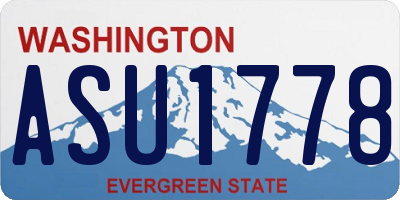 WA license plate ASU1778
