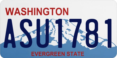 WA license plate ASU1781