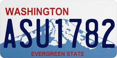 WA license plate ASU1782