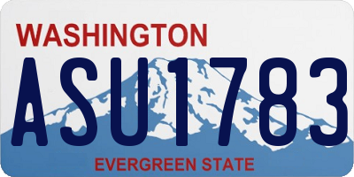 WA license plate ASU1783