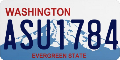 WA license plate ASU1784
