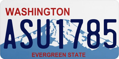 WA license plate ASU1785