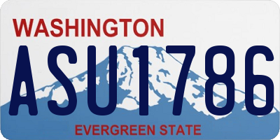 WA license plate ASU1786