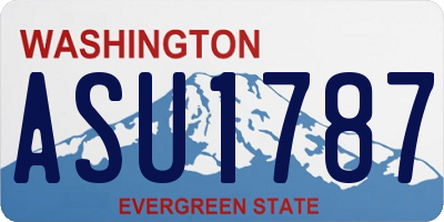 WA license plate ASU1787