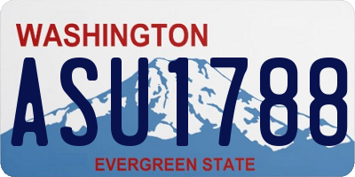 WA license plate ASU1788