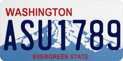 WA license plate ASU1789