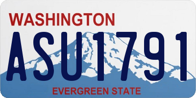 WA license plate ASU1791
