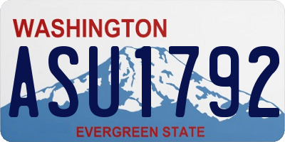 WA license plate ASU1792