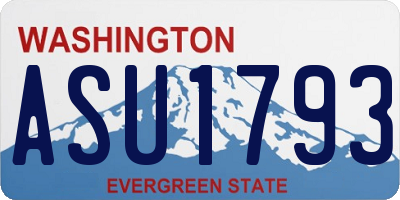 WA license plate ASU1793